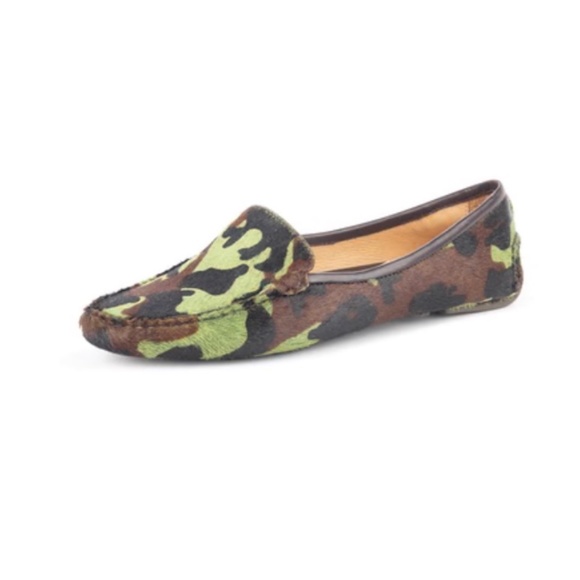 Patricia Green Jillian Driving Moccasin Camo Calf Hair, NIB, Size 8.5 - Picture 1 of 4